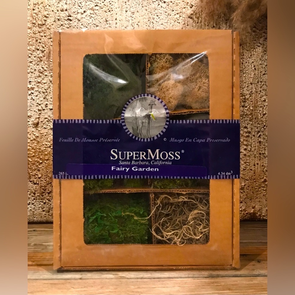 NWT SuperMoss Santa Barbara, California Fairy Garden Moss Kit - Mixed Mosses